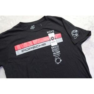 Troy Lee Designs Porsche Racing Sponsor Graphic T-Shirt Men's M Black